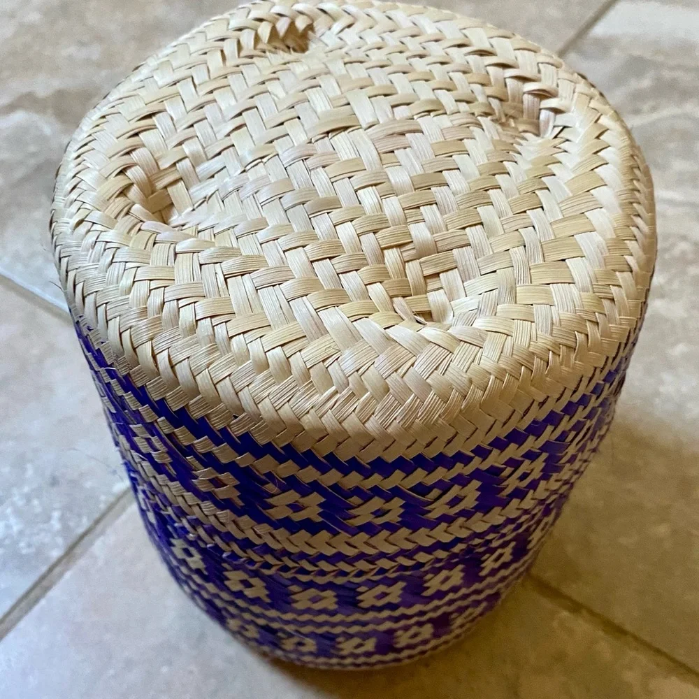 🆕 Handmade Palm Leaf Lidded Basket